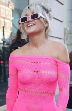 ASHLEY ROBERTS Arrives at Poster Girl at London Fashion Week 09/16/2022