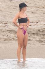 ASHLEY ROBERTS in Bikini on the Beach in Marbella 08/30/2022