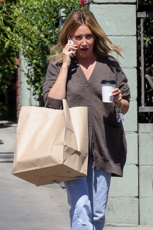 ASHLEY TISDALE Out for Take-out Lunch at All Time in Los Angeles 09/22/2022