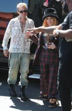 AVRIL LAVIGNE and Mod Sun Out for Lunch at El Compadre Restaurant in Hollywood Walk 08/31/2022