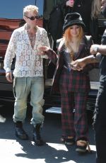 AVRIL LAVIGNE and Mod Sun Out for Lunch at El Compadre Restaurant in Hollywood Walk 08/31/2022