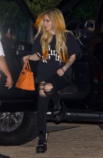 AVRIL LAVIGNE Arrives at Nobu in Malibu 09/20/2022