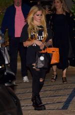 AVRIL LAVIGNE Arrives at Nobu in Malibu 09/20/2022