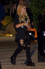 AVRIL LAVIGNE Arrives at Nobu in Malibu 09/20/2022
