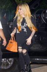 AVRIL LAVIGNE Arrives at Nobu in Malibu 09/20/2022