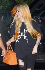 AVRIL LAVIGNE Arrives at Nobu in Malibu 09/20/2022