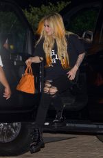 AVRIL LAVIGNE Arrives at Nobu in Malibu 09/20/2022