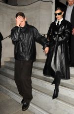 BELLA HADID and Marc Kalman Arrives at Burberry Spring/Summer 2023 Aftershow Party in London 09/26/2022