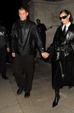BELLA HADID and Marc Kalman Arrives at Burberry Spring/Summer 2023 Aftershow Party in London 09/26/2022