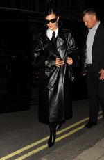 BELLA HADID and Marc Kalman Arrives at Burberry Spring/Summer 2023 Aftershow Party in London 09/26/2022