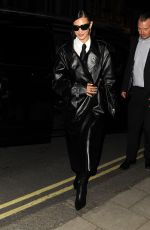 BELLA HADID and Marc Kalman Arrives at Burberry Spring/Summer 2023 Aftershow Party in London 09/26/2022