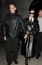 BELLA HADID and Marc Kalman Arrives at Burberry Spring/Summer 2023 Aftershow Party in London 09/26/2022