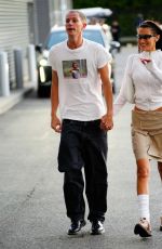 BELLA HADID and Marc Kalman Arrives at US Open in New York 08/31/2022