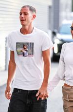 BELLA HADID and Marc Kalman Arrives at US Open in New York 08/31/2022