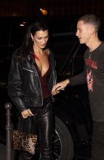 BELLA HADID and Marc Kalman Heading to La Maison du Caviar in Paris 09/28/2022