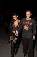 BELLA HADID and Marc Kalman Heading to La Maison du Caviar in Paris 09/28/2022