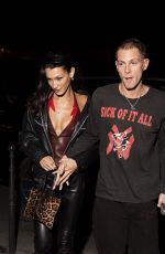 BELLA HADID and Marc Kalman Heading to La Maison du Caviar in Paris 09/28/2022
