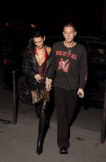 BELLA HADID and Marc Kalman Heading to La Maison du Caviar in Paris 09/28/2022