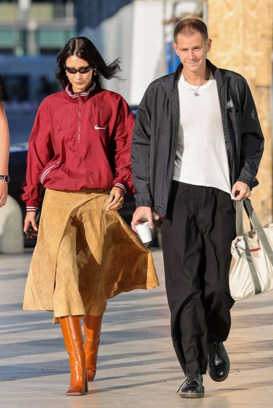 BELLA HADID and Marc Kalman Out at Milan Fashion Week 09/22/2022