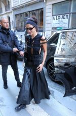 BELLA HADID Arrives a Isabel Marant Show at Paris Fashion Week 09/29/2022