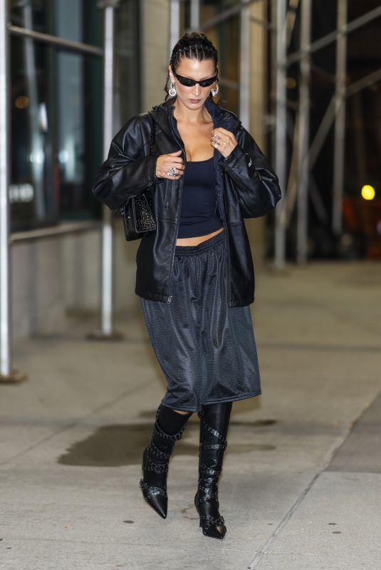 BELLA HADID Heading for Dinner with Friends in New York 09/19/2022