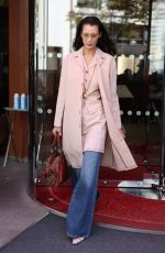 BELLA HADID Leaves Royal Monceau Hotel in Paris 09/30/2022