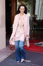 BELLA HADID Leaves Royal Monceau Hotel in Paris 09/30/2022
