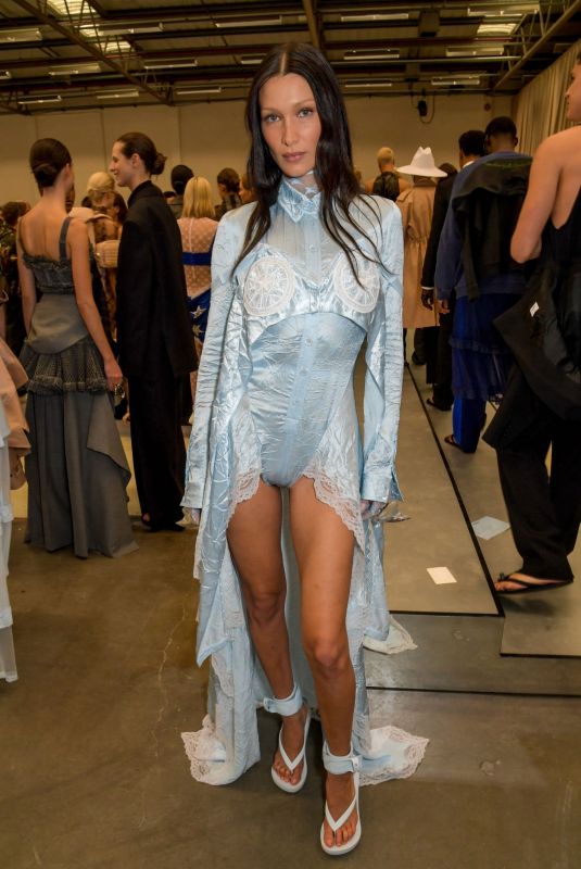 BELLA HADID on the Backstage at Burberry Spring/Summer 2023 Runway Show in London 09/26/2022