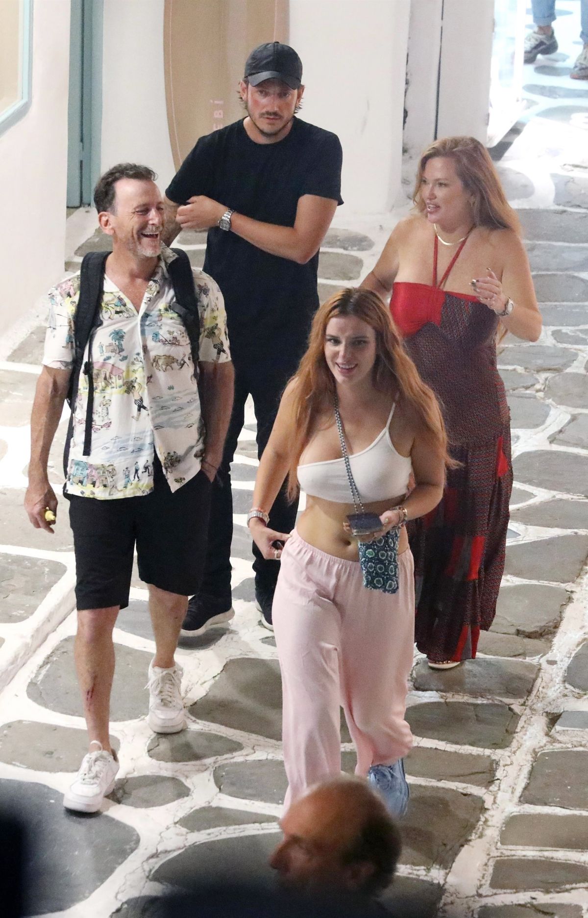 BELLA THORNE Out and About in Mykonos 08/28/2022.