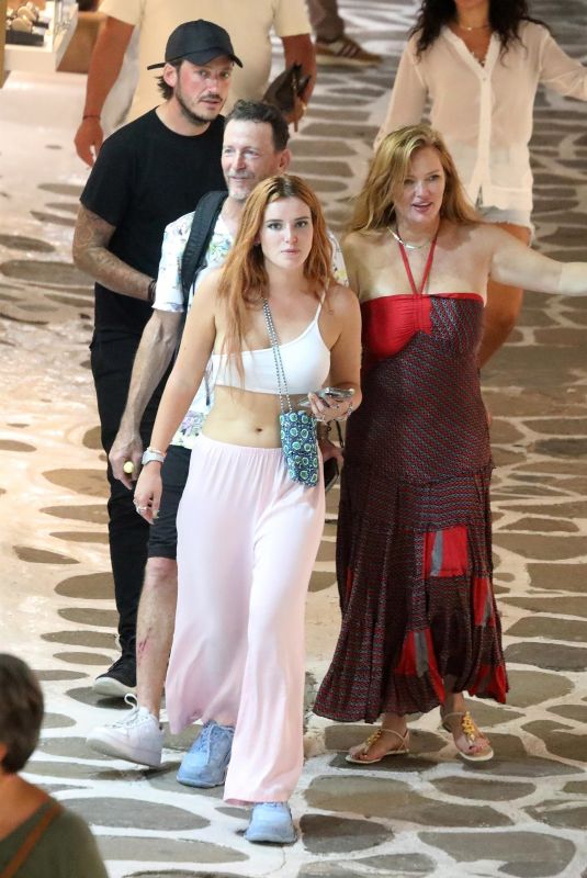 BELLA THORNE Out and About in Mykonos 08/28/2022