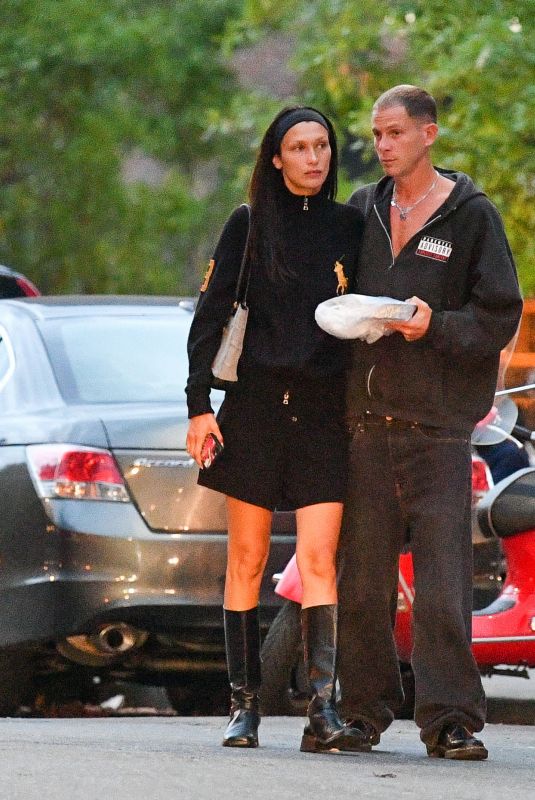 BELLAHADID and Marc Kalman Leaves Bar Pitti in New York City 09/07/2022