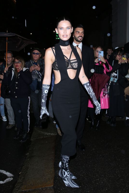 BIANCA BALTI Arrives at Kim Kardashians Private D&G Dinner Party in Milan 09/24/2022