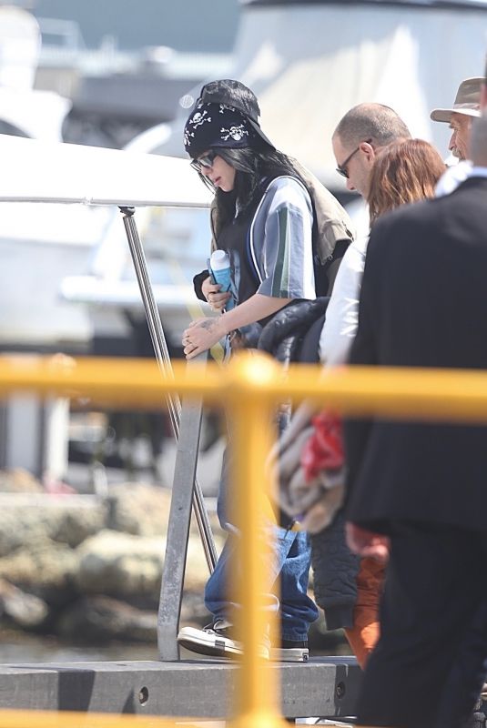 BILLIE EILISH on a Boat with Her Family in Perth 09/28/2022
