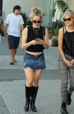 BREC BASSINGER in Denim Skirt Out Shopping in Vancouver 09/27/2022