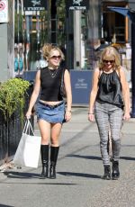 BREC BASSINGER in Denim Skirt Out Shopping in Vancouver 09/27/2022