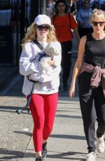 BRECC BASSINGER Out with Her Dog and Her Mother Shelley in Vancouver 09/25/2022