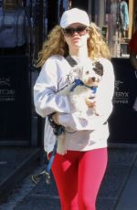 BRECC BASSINGER Out with Her Dog and Her Mother Shelley in Vancouver 09/25/2022