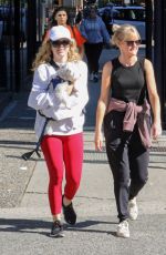 BRECC BASSINGER Out with Her Dog and Her Mother Shelley in Vancouver 09/25/2022