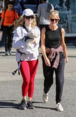 BRECC BASSINGER Out with Her Dog and Her Mother Shelley in Vancouver 09/25/2022