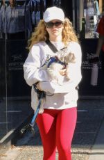 BRECC BASSINGER Out with Her Dog and Her Mother Shelley in Vancouver 09/25/2022