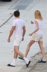 BRIE LARSON and Lewis Pullman Film a Kissing Scene in Los Angeles 09/13/2022