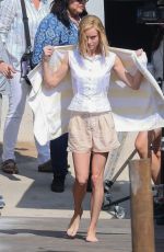 BRIE LARSON and Lewis Pullman Film a Kissing Scene in Los Angeles 09/13/2022