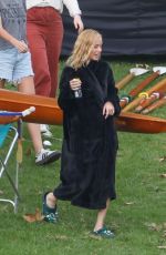BRIE LARSON and Lewis Pullman Film a Kissing Scene in Los Angeles 09/13/2022