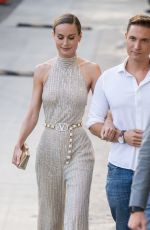 BRIE LARsON Arrives at Jimmy Kimmel Live in Hollywood 09/07/2022
