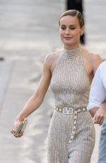 BRIE LARsON Arrives at Jimmy Kimmel Live in Hollywood 09/07/2022