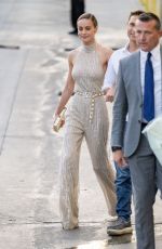 BRIE LARsON Arrives at Jimmy Kimmel Live in Hollywood 09/07/2022