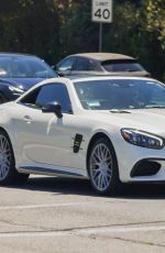 BRITNEY SPEARS Out for a Drive Near Her Home in Calabasas 08/30/2022