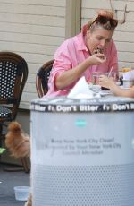 BUSY PHILIPPS Out for Lunch with Her Dog Gina in New York 09/16/2022