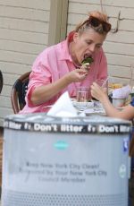 BUSY PHILIPPS Out for Lunch with Her Dog Gina in New York 09/16/2022