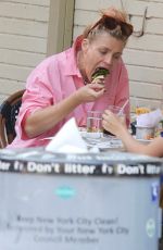 BUSY PHILIPPS Out for Lunch with Her Dog Gina in New York 09/16/2022